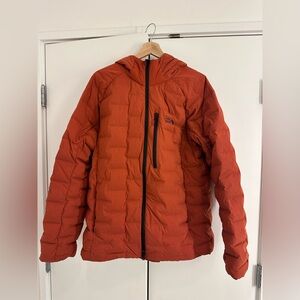 Men’s Mountain Hardwear Puffy - Stretch Down Hoody - Size L Orange
